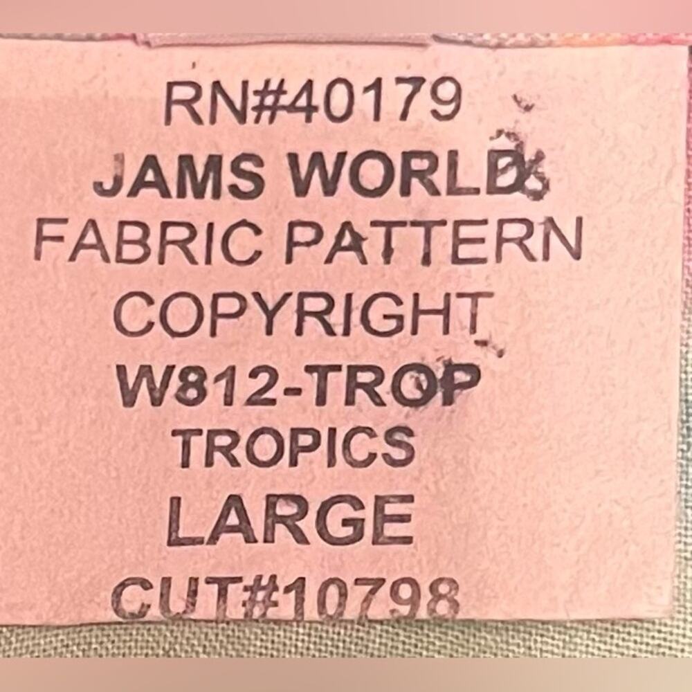 JAMS World Vintage Tropics Hawaiian print true wrap skirt made in Hawaii, size L - Picture 6 of 6